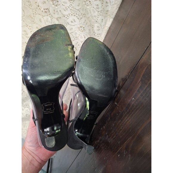 EUC Stuart Weitzman Black Strappy Slingback Heels/Sz. 8M - Picture 7 of 8